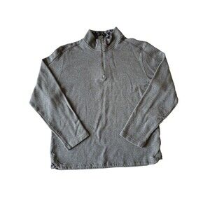 Robert Graham Pullover Mens Large Gray Classic Fit‎ 1/4 Zip Sweater Mock Neck